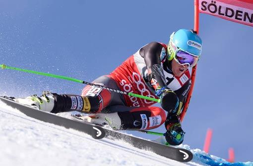 Ted Ligety auf seiner Fahrt zum Sieg in Sölden.