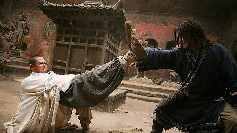 "Forbidden Kingdom": Der Mönch (Jet Li, l.) und Lu Yan (Jackie Chan) messen ihre Kräfte