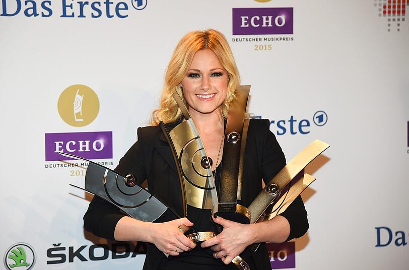 Sensation in der Musikwelt: Ganze vier "Echos" räumte Helene Fischer bei der Verleihung 2015 ab.