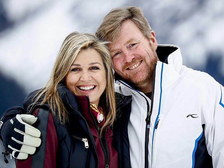 Königin Maxima und König Willem-Alexanderin in Lech am Arlberg.