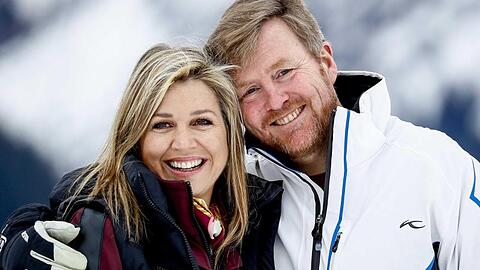 Königin Maxima und König Willem-Alexanderin in Lech am Arlberg.