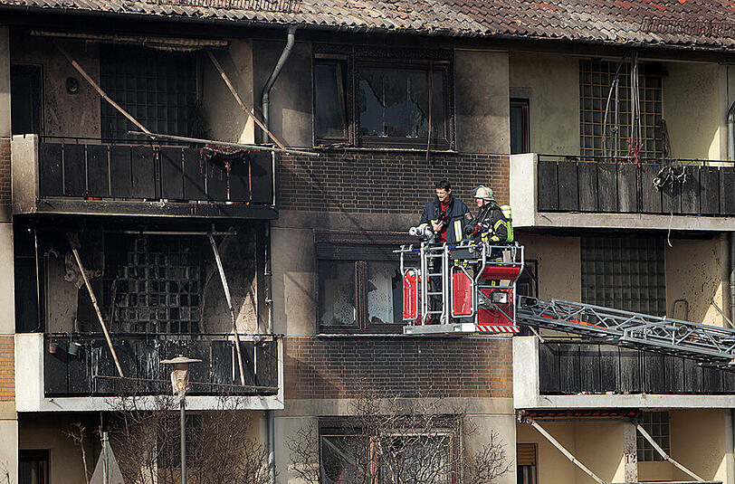 Anblick wie nach einem Bombeneinschlag: Gas-Explosion in Ludwigshafen.