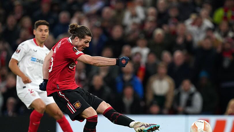 Mit seinem schnellen Doppelpack brachte er Manchester United in Führung: Marcel Sabitzer.