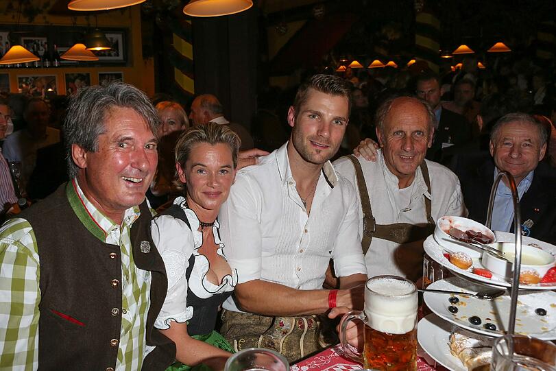 Hermann Tomczyk, Christa-Maria Stuck, Martin Tomczyk, Hans Joachim Stuck und Jean Todt
