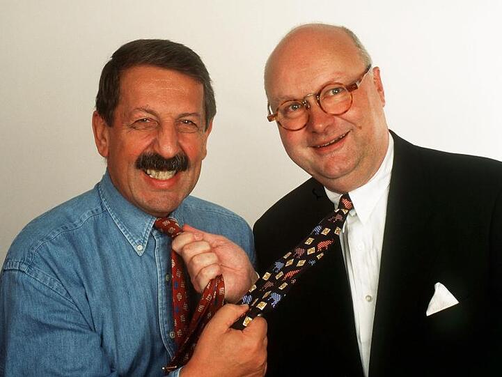 "Noch Fragen, Kienzle?" - "Ja, Hauser". Ulrich Kienzle (l) und Bodo H. Hauser lieferten sich brillante Wortduelle.