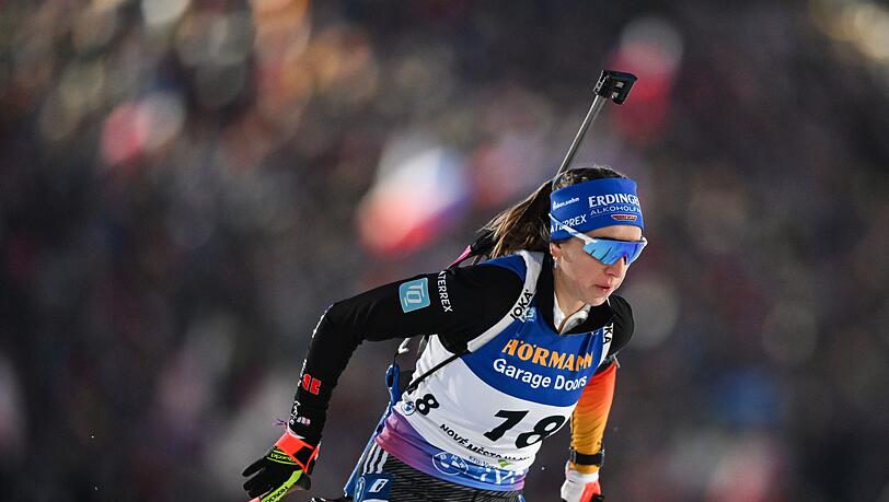 Franziska Preuß wird Dritte in Kontiolahti zum Abschluss.