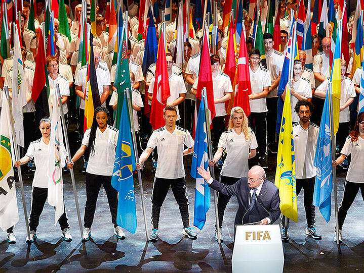 FFA-Präsident Joseph Blatter bei der Eröffnungszeremonie der FIFA-Kongress.