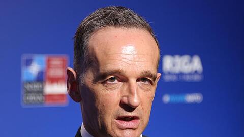Bundesaußenminister Heiko Maas beim Treffen der Nato-Außenminister in Riga.