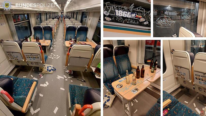 Die Löwen-Fans haben sich bei der Rückreise vom Regensburg-Spiel im Zug völlig daneben benommen. Die Löwen-Fans haben sich bei der Rückreise vom Regensburg-Spiel im Zug völlig daneben benommen.