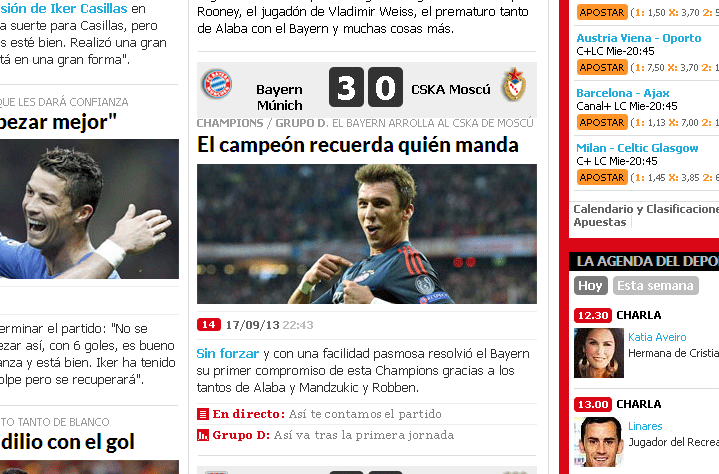 Die Spanische Internetseite Marca.com bezieht sich auf Guardiola: "Der Champion erinnert an den Chef"