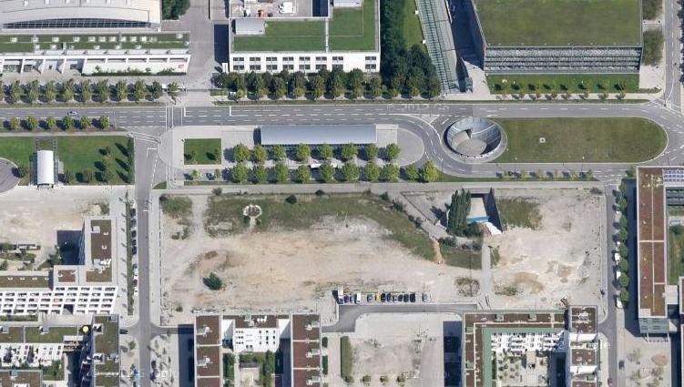 Das Gelände am U-Bahnhof Messeplatz Ost. Das Gelände am U-Bahnhof Messeplatz Ost.
