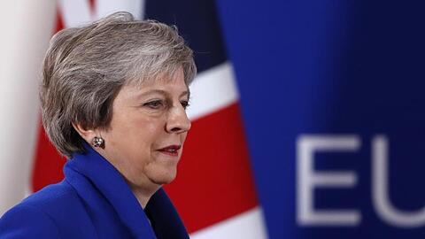 Theresa May, Premierministerin von Großbritannien, trifft zu einer Pressekonferenz zum Abschluss des EU-Gipfels ein.