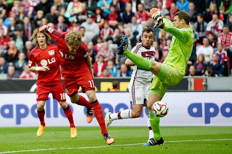 MANUEL NEUER - NOTE 3 - Nanu? Keine Pause? Eine Chance für Reina? Nein, für den Torhüter ist es wichtig, vor den Duellen mit Barcelona Praxis und ein gutes Gefühl zu bekommen. Neuer hatte auch genug zu tun. War chancenlos gegen Calhanoglus Zauberfreistoß (55.) zum 0:1 und den Abschluss von Brandt nach Konter (81.).