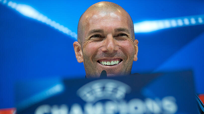 Zinédine Zidane, Trainer von Real Madrid, bei der Pressekonferenz am Montag.