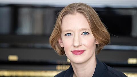 Joana Mallwitz, Dirigentin und Generalmusikdirektorin am Staatstheater Nürnberg, in ihrem Büro.