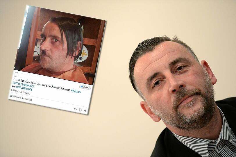 Rücktritt nach "Hitler-Post": Pegida-Gründer Lutz Bachmann wird am Abend zurücktreten.
