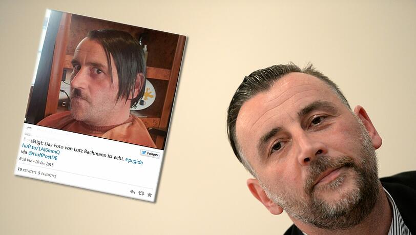 Rücktritt nach "Hitler-Post": Pegida-Gründer Lutz Bachmann wird am Abend zurücktreten. Rücktritt nach "Hitler-Post": Pegida-Gründer Lutz Bachmann wird am Abend zurücktreten.