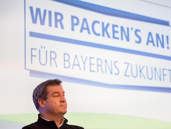Der bayerische Ministerpräsident Markus Söder bei der Winterklausur der CSU-Landesfraktion im Kloster Banz. Foto: Nicolas Armer