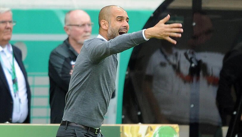 Trainer Pep Guardiola war mit dem Auftritt seines FC Bayern in Münster zufrieden Trainer Pep Guardiola war mit dem Auftritt seines FC Bayern in Münster zufrieden