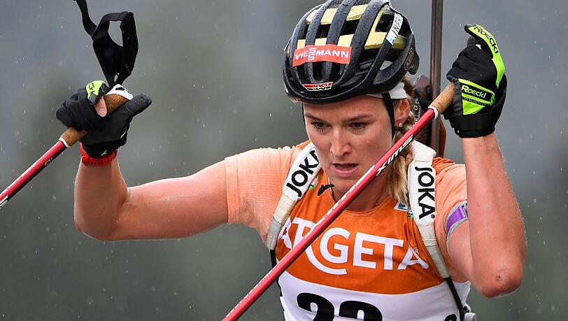 Denise Herrmann aus Deutschland in Aktion.