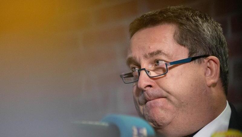 Axel Lehmann, Landrat des Kreises Lippe, am Freitag bei einer Pressekonferenz in Detmold.