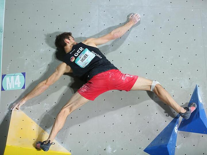 Hat die Qualifikation für Olympia im Sportklettern geschafft: Jan Hojer in Aktion.