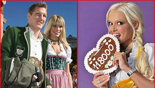 Bastian Schweinsteiger mit Sarah Brandner und die Katzenberger werden heuer auf die Wiesn gehn Bastian Schweinsteiger mit Sarah Brandner und die Katzenberger werden heuer auf die Wiesn gehn