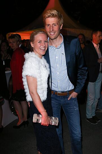 Maxi Arland mit Ehefrau Andrea Klappert im P1 bei "Movie meets Media"