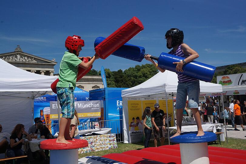 Rund 70 Sportarten konnten die Besucher beim Festival am Könisgplatz ausprobieren.