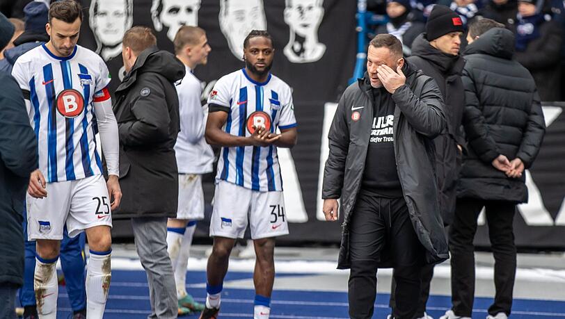 Auch bei Hertha-Trainer Pal Dardai flossen die Tränen.