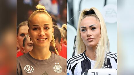 Giulia Gwinn (l.) ist die deutsche Nationalspielerin mit den meisten Followerinnen und Followern. Doch gegen Alisha Lehmann hat sie keine Chance.