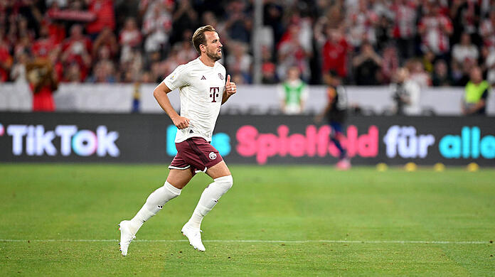 Beim Supercup gegen RB Leipzig stand Harry Kane erstmals für den FC Bayern auf dem Platz.