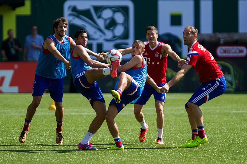 Die Bilder vom öffentlichen Training in Portland.