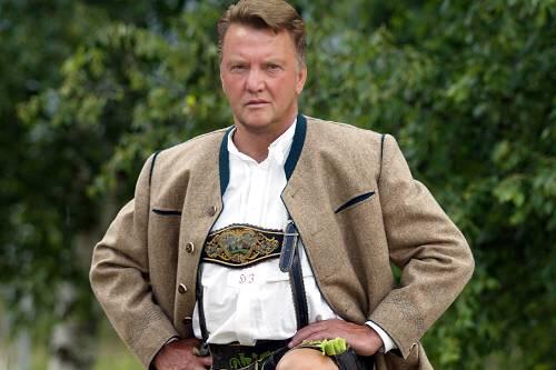 Schon mal ins Wiesn-Outfit montiert: Louis van Gaal.