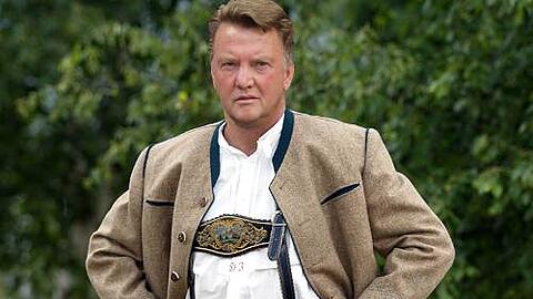 Schon mal ins Wiesn-Outfit montiert: Louis van Gaal.