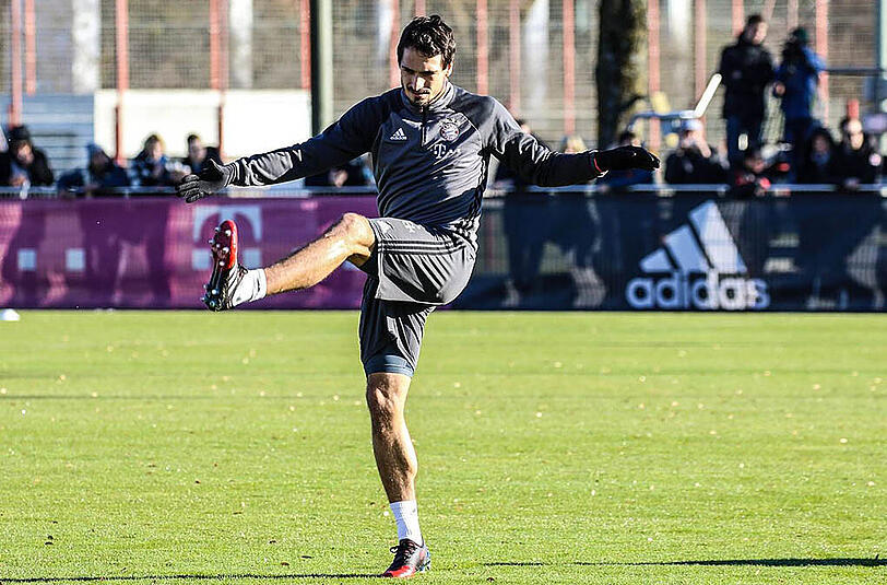 Mats Hummels bei der Trainingseinheit am Dienstagvormittag.