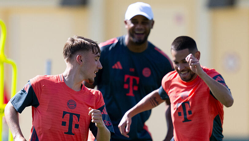 Bayerns Supertalent Lennart Karl ist im Training bereits fester Bestandteil bei den Profis. Bayerns Supertalent Lennart Karl ist im Training bereits fester Bestandteil bei den Profis.