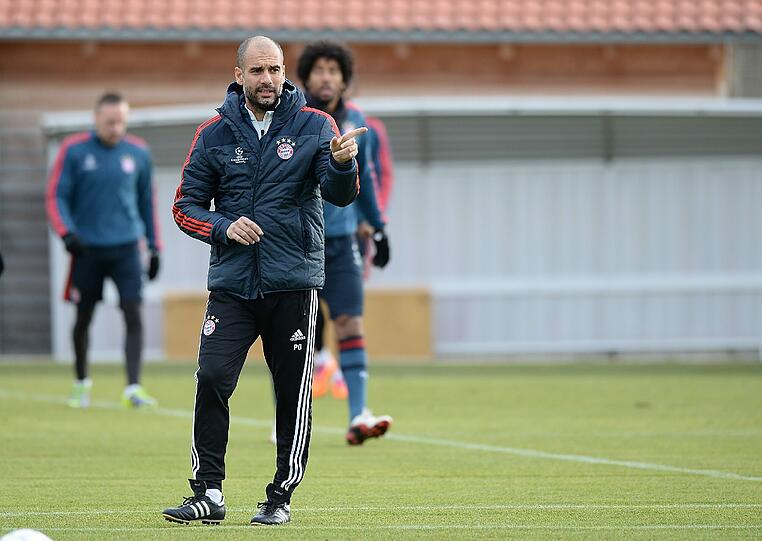 Der FC Bayern trainiert vor dem Spiel gegen Manchester City - die Bilder