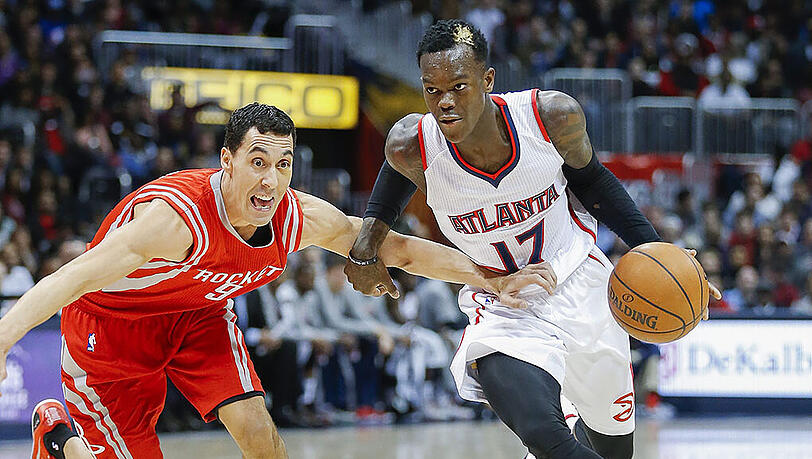 Der deutsche Nationalspieler Dennis Schröder (r., hier gegen die Houston Rockets) konnte mit seinen Atlanta Hawks die kleine Niederlagenserie überwinden und einen Sieg bei den Orlando Magic feiern. Der deutsche Nationalspieler Dennis Schröder (r., hier gegen die Houston Rockets) konnte mit seinen Atlanta Hawks die kleine Niederlagenserie überwinden und einen Sieg bei den Orlando Magic feiern.