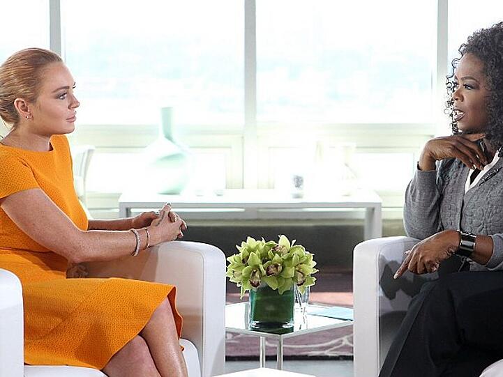 Lindsay Lohan im Gespräch mit US-Talkerin Oprah Winfrey