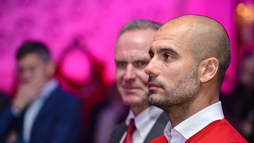 Karl-Heinz Rummenigge (l.) und Pep Guardiola.
