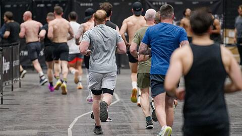 Eine Sportveranstaltung bei der Fibo im vergangenen Jahr. Auch dieses Jahr wird wieder gemeinsam geschwitzt. (Archivbild)
