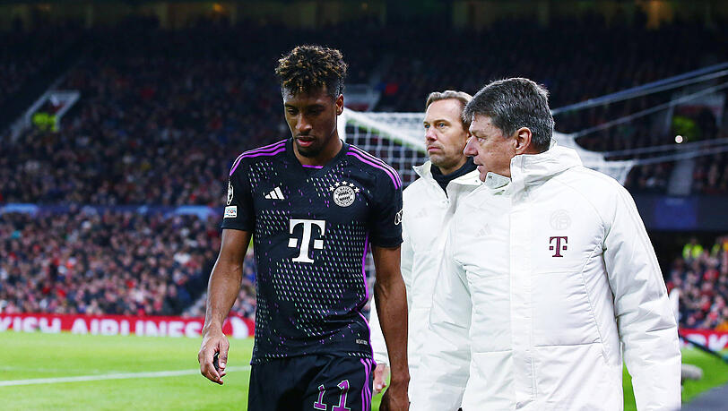 Seine Verletzungsanfälligkeit hatte Kingsley Coman (l.) in den vergangenen Jahren eigentlich abgelegt. In Manchester erwischte es ihn dann doch mit einem Muskelfaserriss. Seine Verletzungsanfälligkeit hatte Kingsley Coman (l.) in den vergangenen Jahren eigentlich abgelegt. In Manchester erwischte es ihn dann doch mit einem Muskelfaserriss.