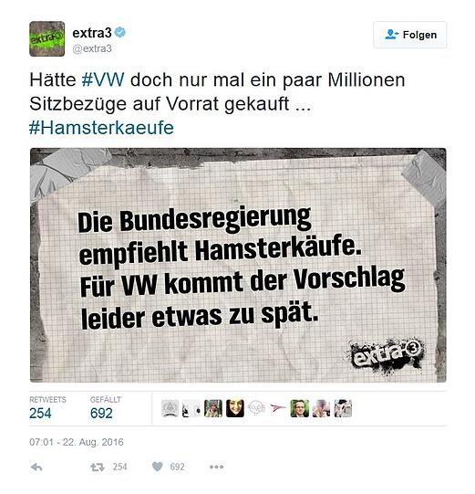 So amüsieren sich Twitter-User über die Hamsterkäufe im Konzept zur Zivilverteidigung.