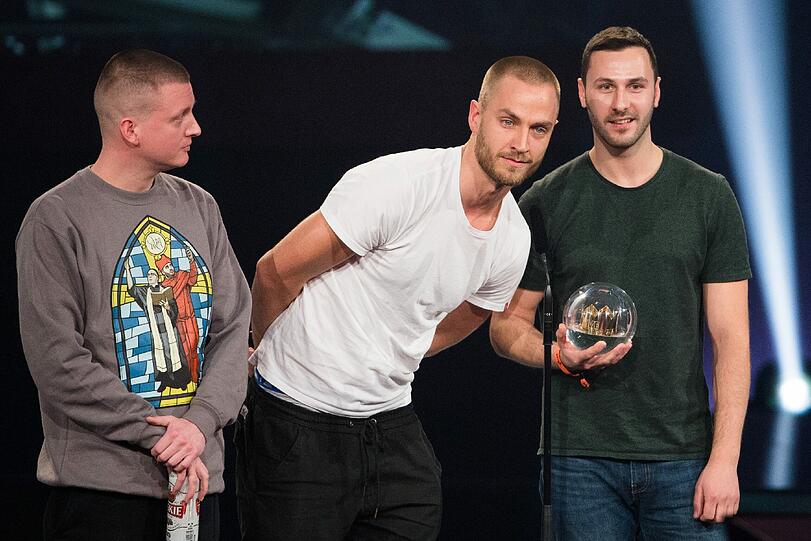 K.I.Z. freuen sich über ihren Preis in der Kategorie "Bester Live-Act".