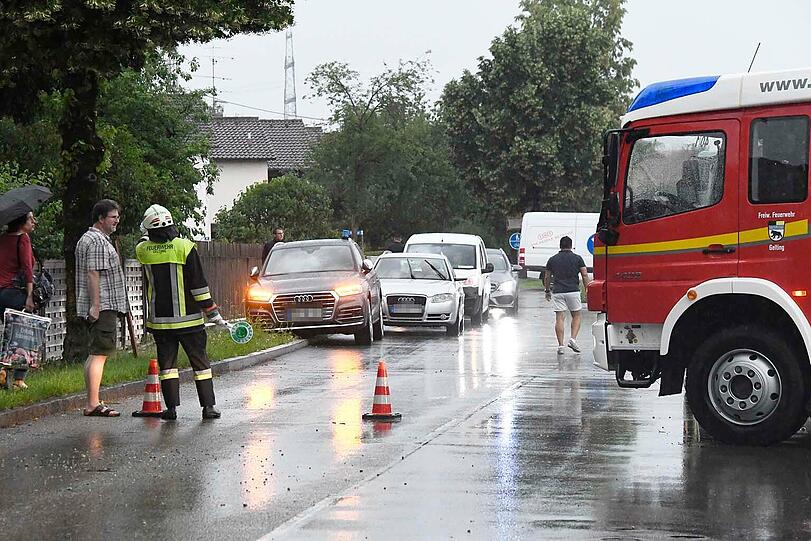 In Gelting waren Häuser zwischenzeitlich vom Wasser eingeschlossen.