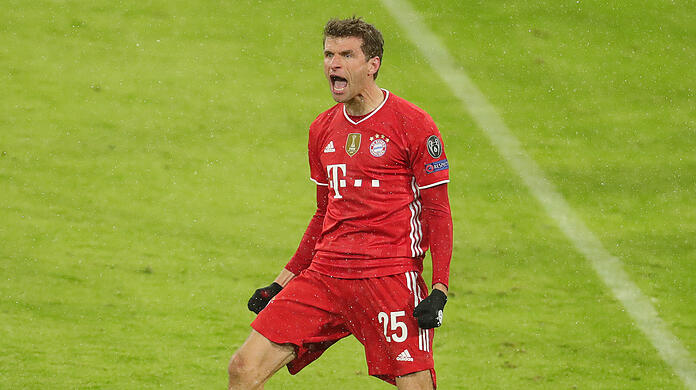 Thomas Müller sorgte im Hinspiel gegen Paris Saint-Germain für den zwischenzeitlichen Ausgleich zum 2:2.