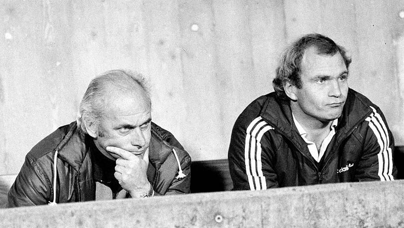 Der bisherige Rekordhalter: Udo Lattek, hier mit Uli Hoene&szlig; (rechts).