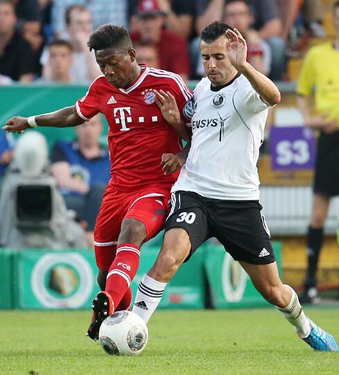 Der Regionaligist verteidigte wacker: Hier David Alaba im Zweikampf