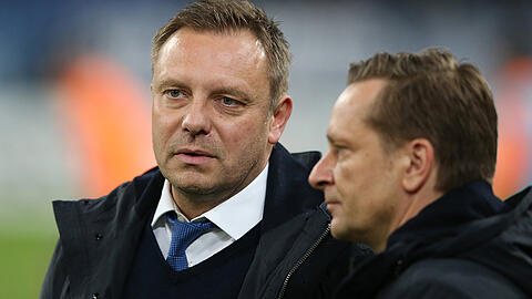 In der Saison 2015/16 arbeiteten Heldt und Breitenreiter gemeinsam in Gelsenkirchen, jetzt sollen sie Hannover 96 wieder zurück ins Oberhaus führen.